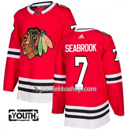 Lapsille NHL Chicago Blackhawks Pelipaita Brent Seabrook 7 Adidas 2017-2018 Punainen Authentic